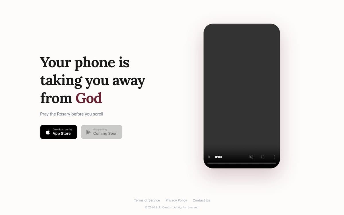 Screenshot of Rosary Lock