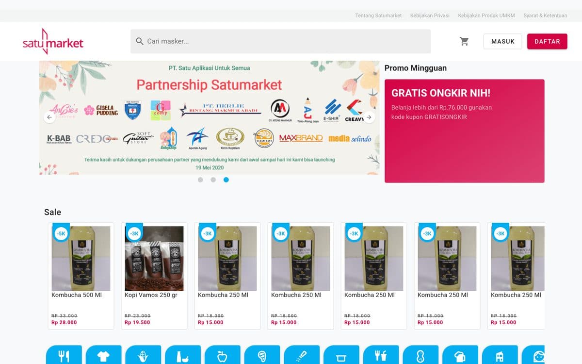 Screenshot of Satumarket